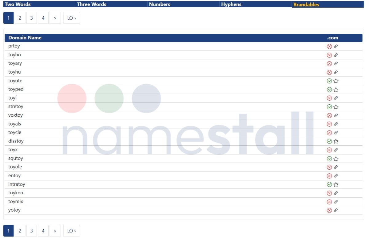 Brandable Domain Name Suggestions
